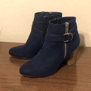 Apt. 9 Faux Suede Navy Ankle Boots